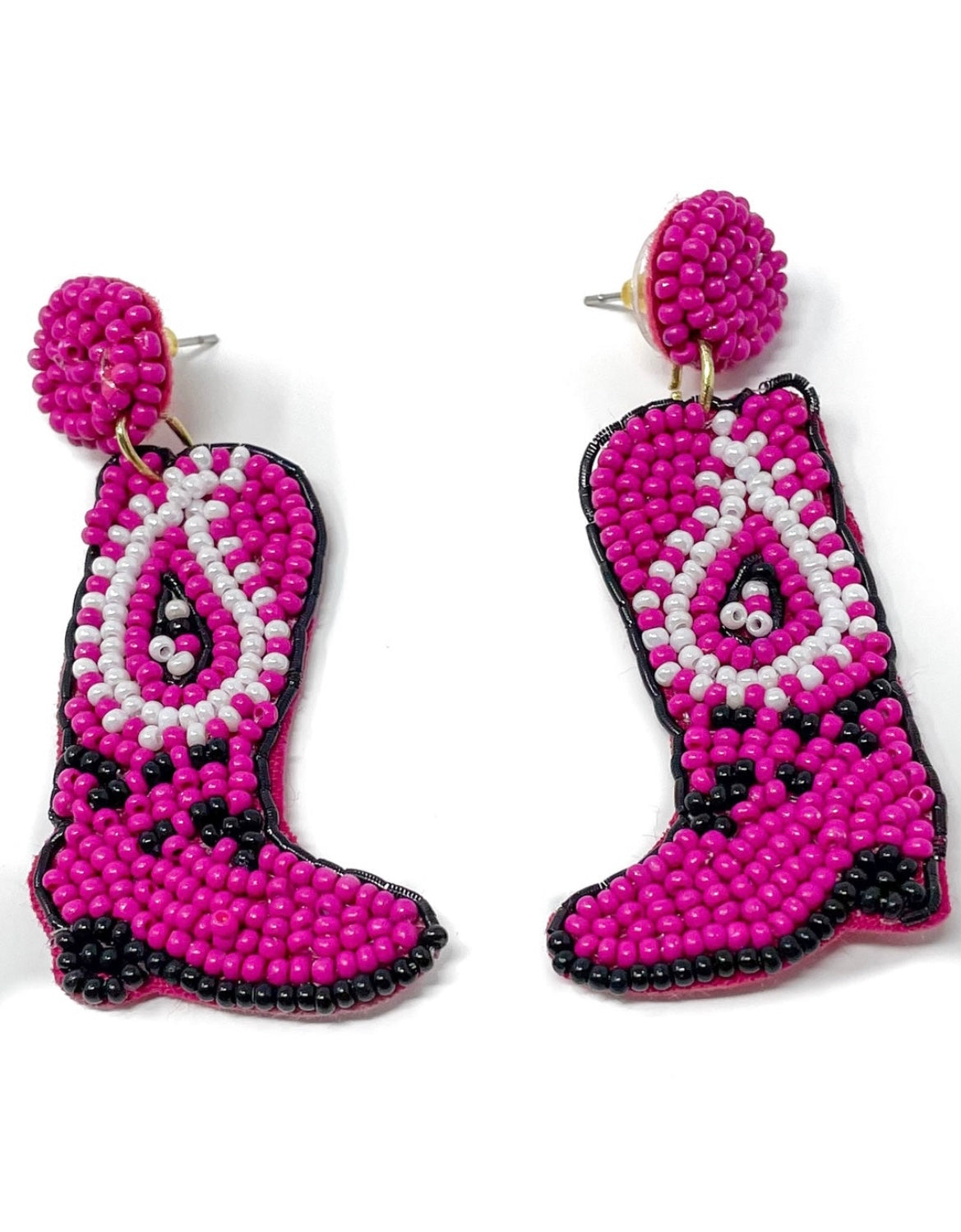 Cowboy Boots Beaded Earrings