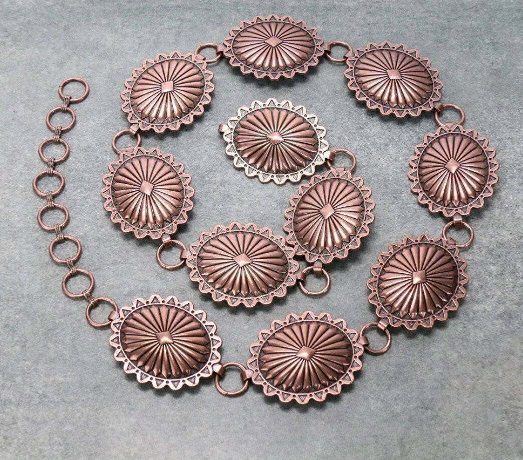 Copper Concho belt