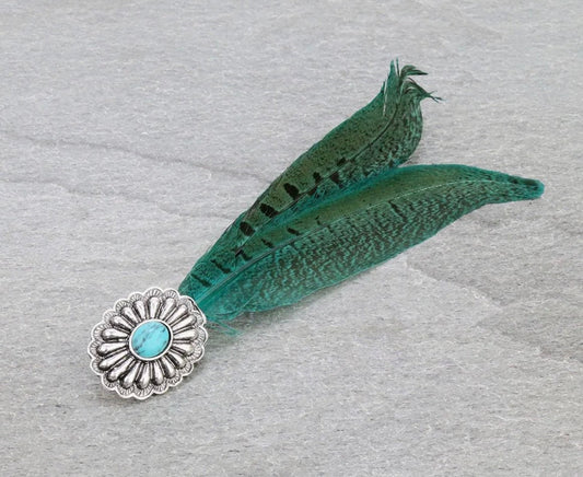 Concho Feather Pin