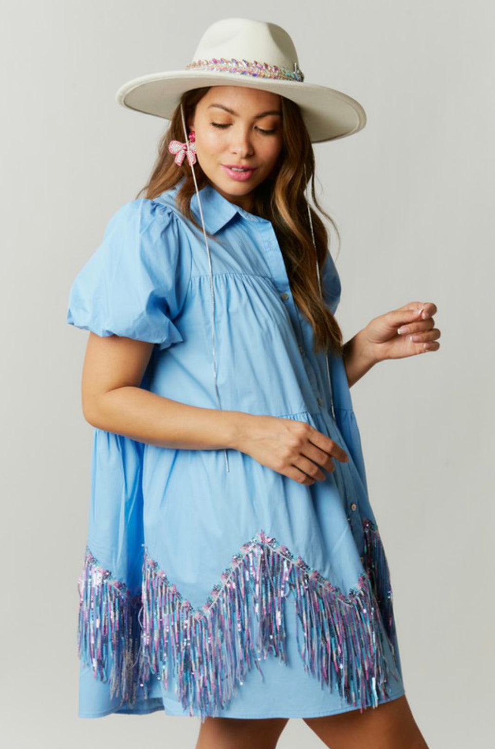 Fringe Babydoll Dress