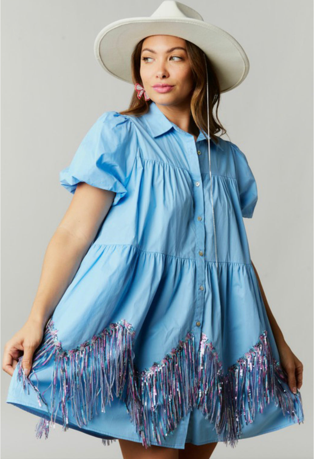 Fringe Babydoll Dress