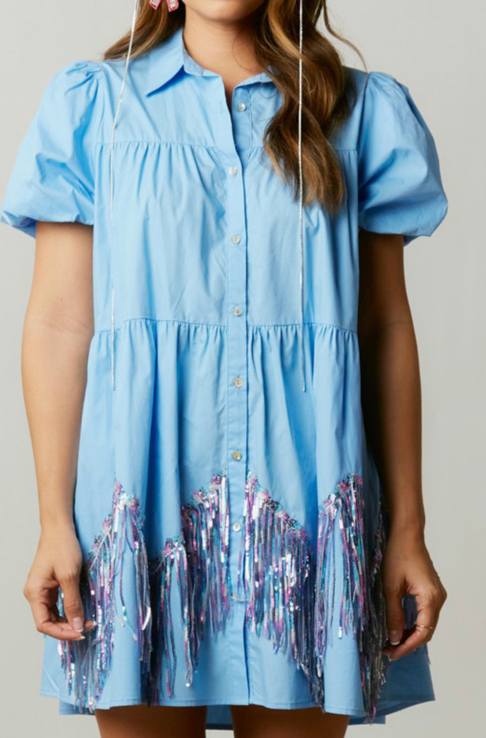 Fringe Babydoll Dress