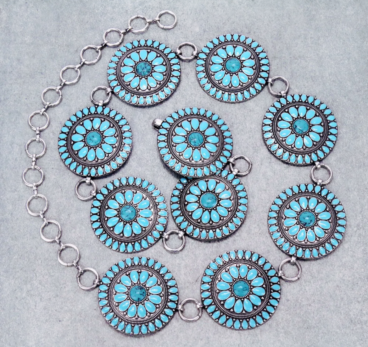 Turquoise Concho Belt