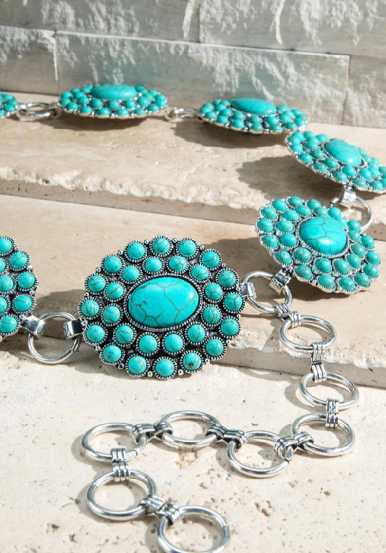 Turquoise Concho  Belt