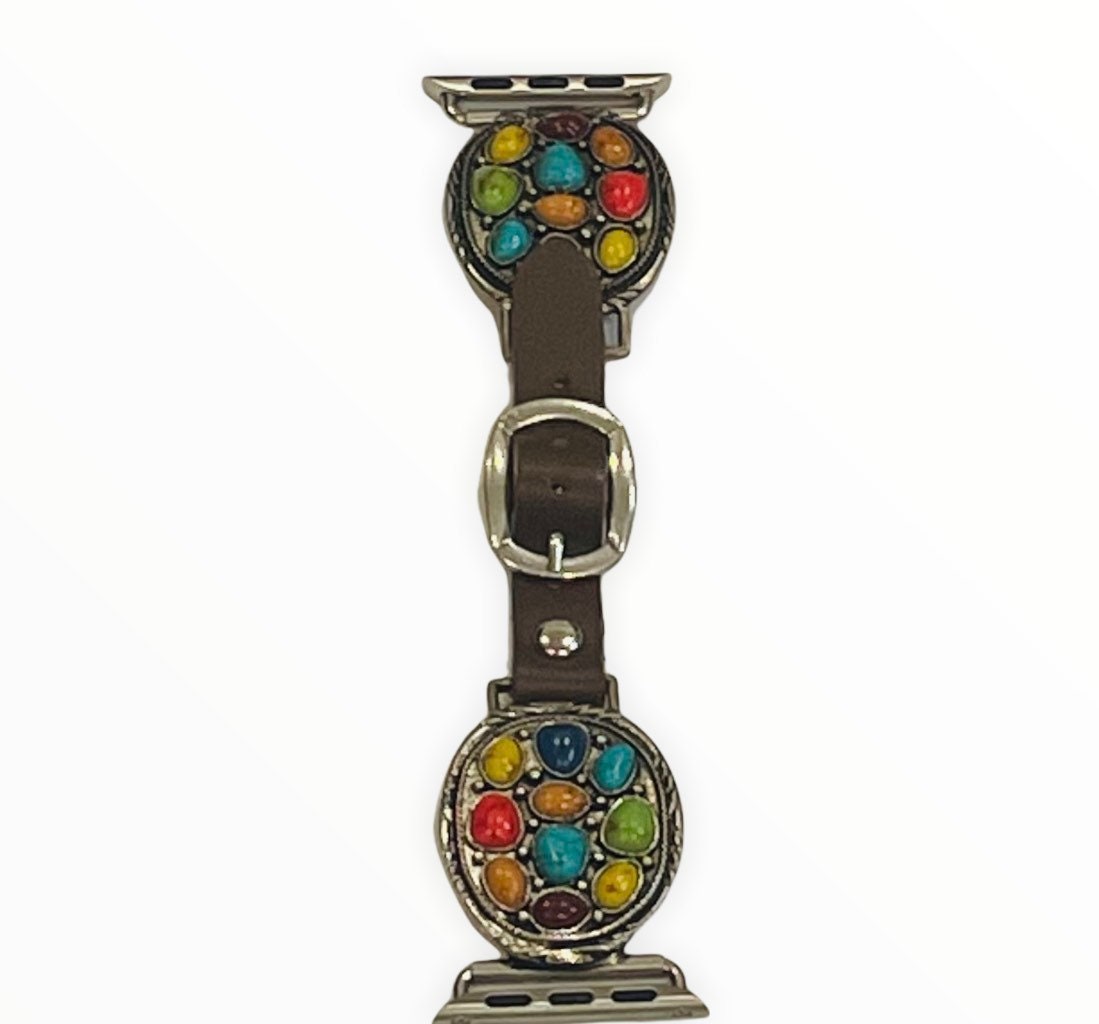 Turquoise & Multicolored Apple Watch Band