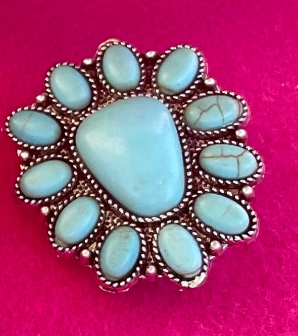 Turquoise Concho Hat Pins