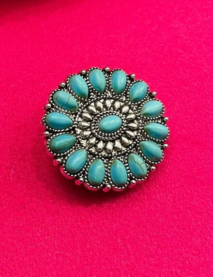 Turquoise Silver Pins