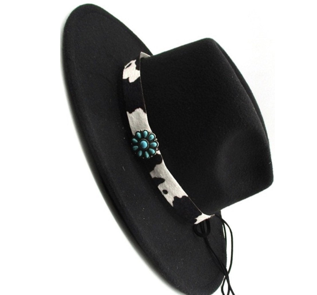 Cow Concho Fedora Hat Band