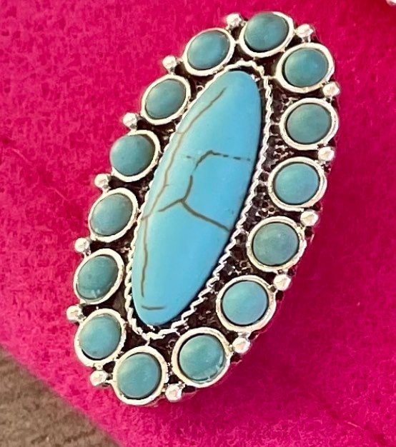 Turquoise Concho Hat Pins