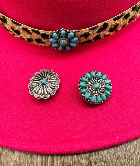 Turquoise Silver Pins