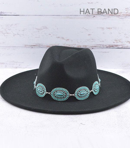 Concho Turquoise Hat Band