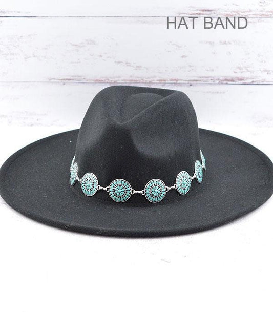 Concho Turquoise  Hat Band