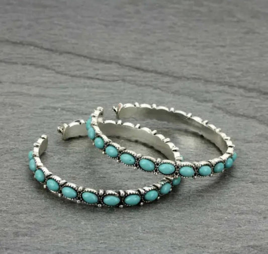 Turquoise Hoop Earrings