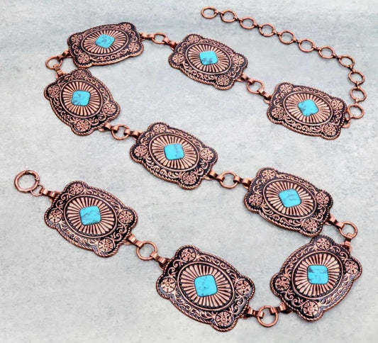 Square Chunky Western Belt