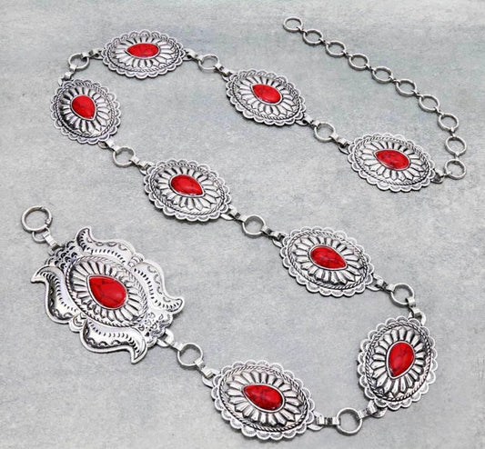 Red Concho Belt