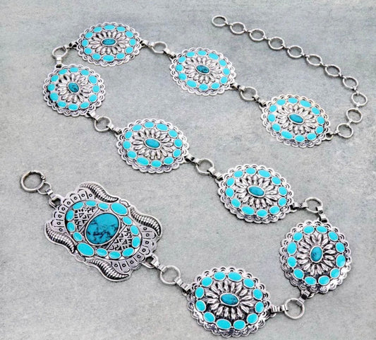 Turquoise Concho Belt