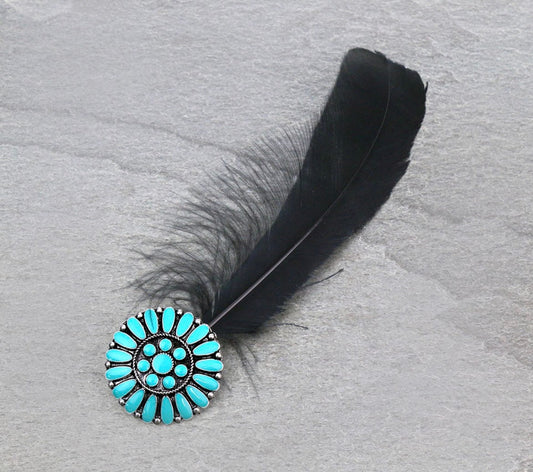 Concho Feather Pin