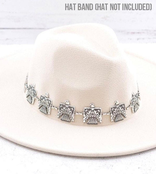 Thunderbird Concho Hat Band